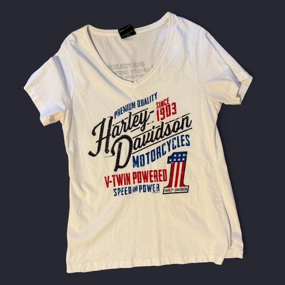 Harley-Davidson White Graphic T-Shirt